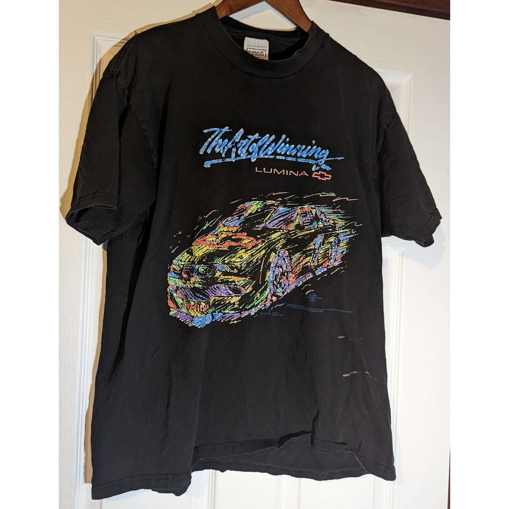 Rare!‎ VTG 90s 1992 Nice Man Chevy Lumina Speedway blues tshirt XL Made in USA